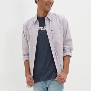American Eagle Classic Fit Oxford Button Down Shirt Baby Pink Mens Size M (NWOT)